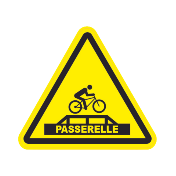 Panneau Triangle Dibon VTT Passerelle TRI-DIB182